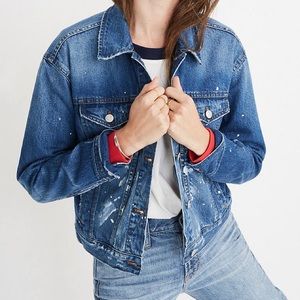 The Boxy-Crop Jean Jacket: Paint Spattered Edition